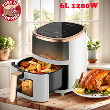 6L Air Fryer Digital Touch Screen 1200W Kitchen Oven Oil Free Low Fat Healthy