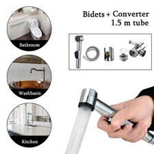 Handheld Toilet Bidet Sprayer Bathroom Shower Tap Head Adapter Water Spray Kit