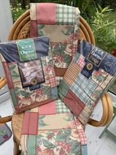 CURTAINS AND PELMET Dorma Romany Olive Patchwork Floral 170cm x 184cm UNUSED NEW