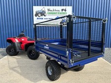 NEW BEACO ATV, QUAD BIKE, HYDRAULIC TIPPING TRAILER (PRICE INC MESH SIDES & VAT)