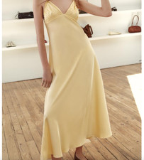 Zara SATIN MIDI DRESS WITH