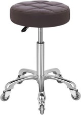 Swivel Stool Chair AUCTION Height Adjustable Hydraulic Rolling Metal High Stool