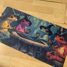 Frog Wizards Rubber Play Mat Playmat For Tcg Magic Mtg Inspired Wizard
