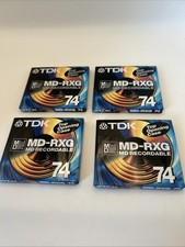 4 X TDK MD RXG74EB Recordable Minidisc - New And Sealed