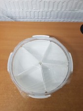 WUWEOT Divided Serving Tray 26cm Round Plastic Serving Platter Food Storage READ