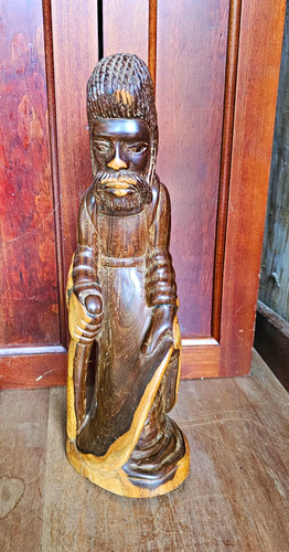 Hand carved wooden african - carved,