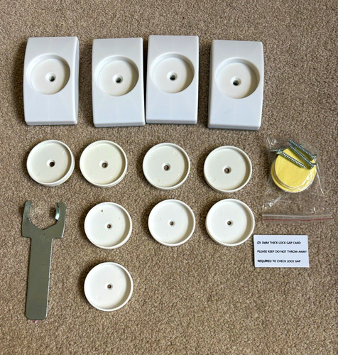 White plastic pressure mounted - plastic,