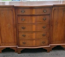 Dark brown solid wood bureau