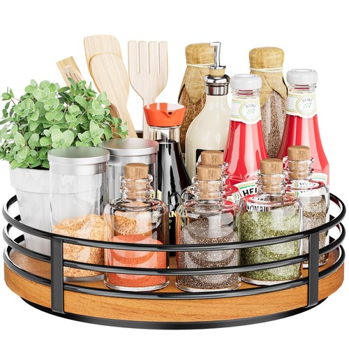Wood lazy susan turntable - lazy,