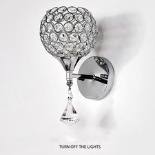Decorative Crystal Wall Light, Wall Mounted Modern Crystal Sconce E27 Socket