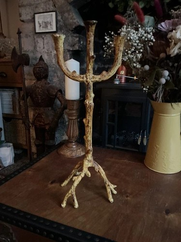 Cast iron candle holder - iron,