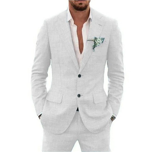 Men linen blazer pants - men's,
