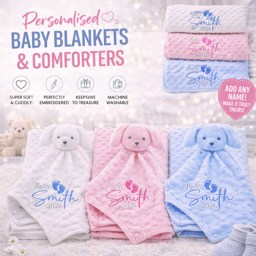 Personalised embroidered baby - personalised,
