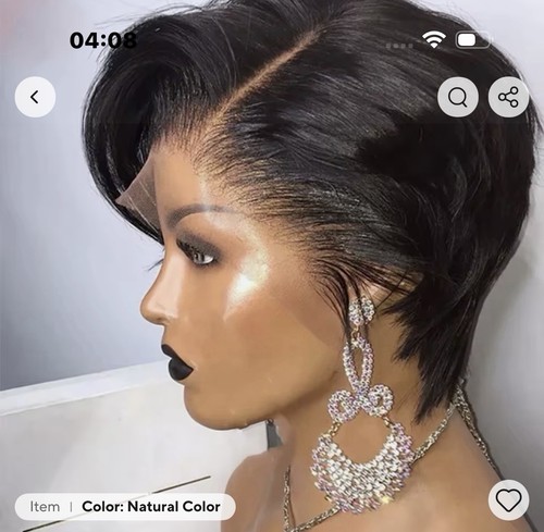 Short pixie cut straight bob - short,