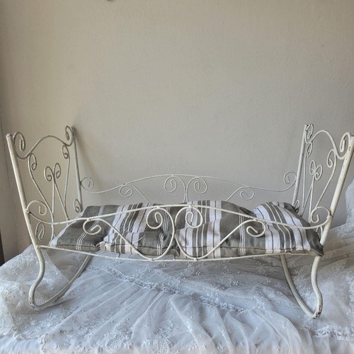 French antique doll bed - french, iron