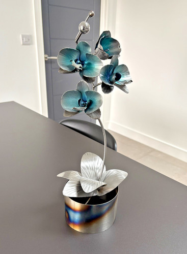 Handmade steel orchid - handmade,