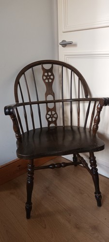 Dark oak windsor chair - oak, –
