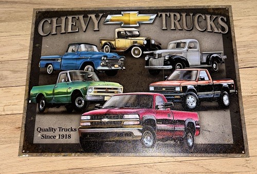 Chevy trucks tin - sign,