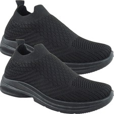 LADIES WOMENS LOW WEDGE SLIP