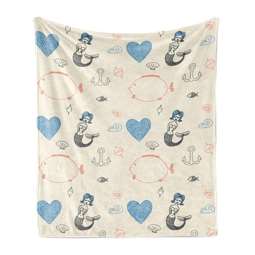 Mermaid soft flannel fleece - flannel,