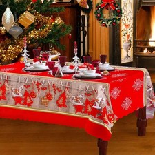 Red Xmas Tablecloth