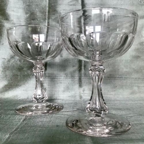 Antique pair facet cut - pair,