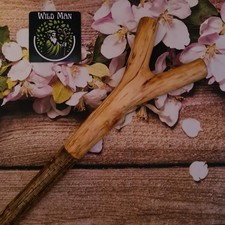 Handmade Rustic wooden Thumb Stick, walking stick, Hiking Pole.