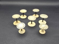 Victorian mother of pearl and bovine bone spool - antique thread holders