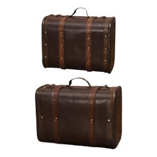 Wooden vintage style suitcase - wooden,