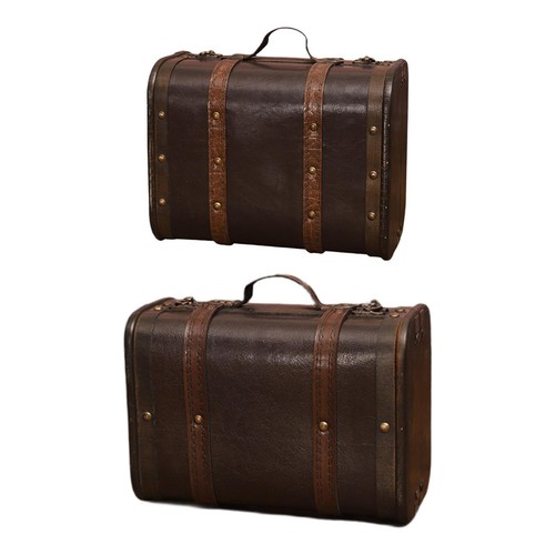 Wooden vintage style suitcase - wooden,