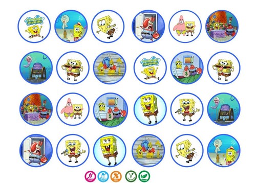 Edible sponge bob pre cut - sponge,