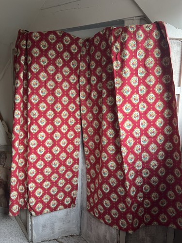 Vintage curtains red - vintage, panels