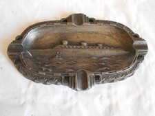 Vintage ocean liner souvenir ashtray 1930s SS Normandie CGT Art deco