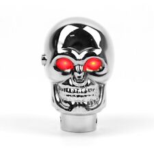 Universal Chrome Skull Gear Shift Knob Manual Lever Stick Red Eyes LED Lights