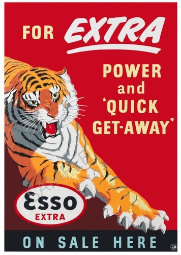 Vintage poster esso tiger - tiger, in