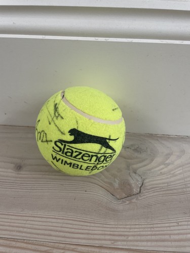 Large tennis ball signed - by, 8