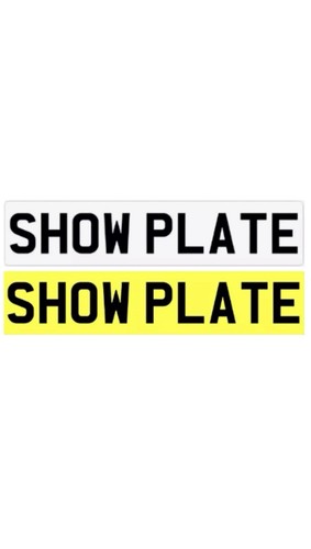 Show plates standard - show, number
