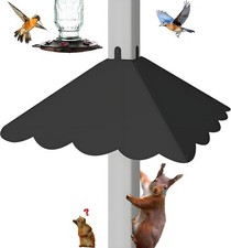 Metal Squirrel Baffle for 4x4 Post, Outside Wooden Pole Mount Black 