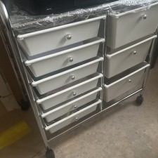 White 9 Drawer Storage Trolley