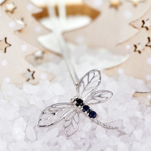 Natural sapphire dragonfly - sapphire,