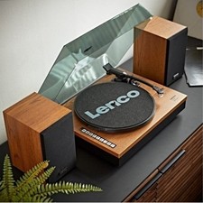 Lenco LS-300WD V2  Bluetooth Turntable with 2 Separate Speakers