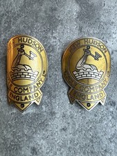 Vintage New Hudson Cycle Head Tube Badge X2