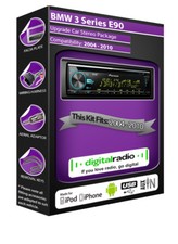 BMW 3 Series E90 DAB radio, Pioneer car stereo CD USB AUX player, Bluetooth kit