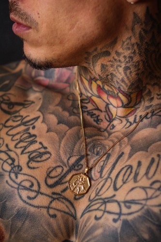 Mens christopher necklace - st,