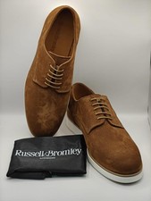 Russell & Bromley Men's Chesney Tan Suede Leather Derby Shoes uk 46 RRP£250