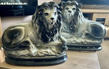 Pair antique recumbent - pair,