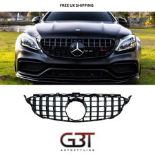 C CLASS GRILLE FOR MERCEDES W205 C205 AMG GT GTR STYLE 2015-2018 GRILL UK STOCK