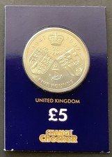 £5 COIN 1997 GOLDEN WEDDING JUBILEE BUNC IN BLUE STORAGE CARD