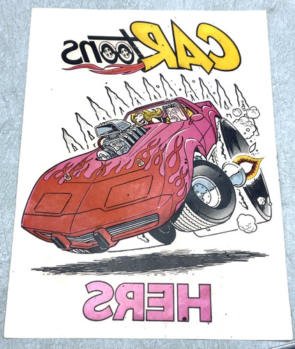 Vintage car toons corvette - car,