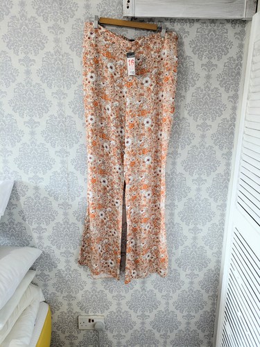 Primark orange white floral - white,